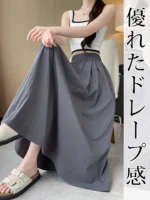 日本の夏を快適に、美しく「アイスシルクハイウエストスカートパンツ」 - 图片 4