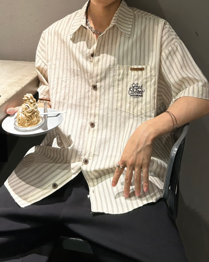 カラーストライプシャツ - 图片 2