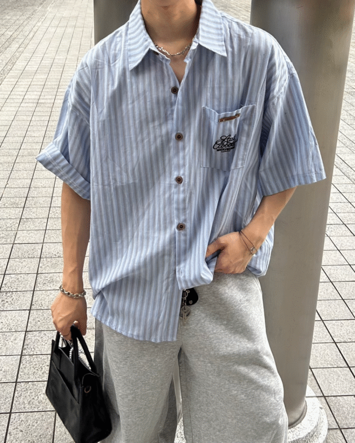 カラーストライプシャツ - 图片 7