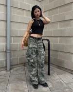 マルチポケットストレートカモカーゴパンツ - 图片 2